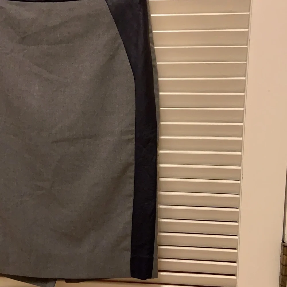 8. The Limited Skirt in Heather Grey with Vegan Leather Trim